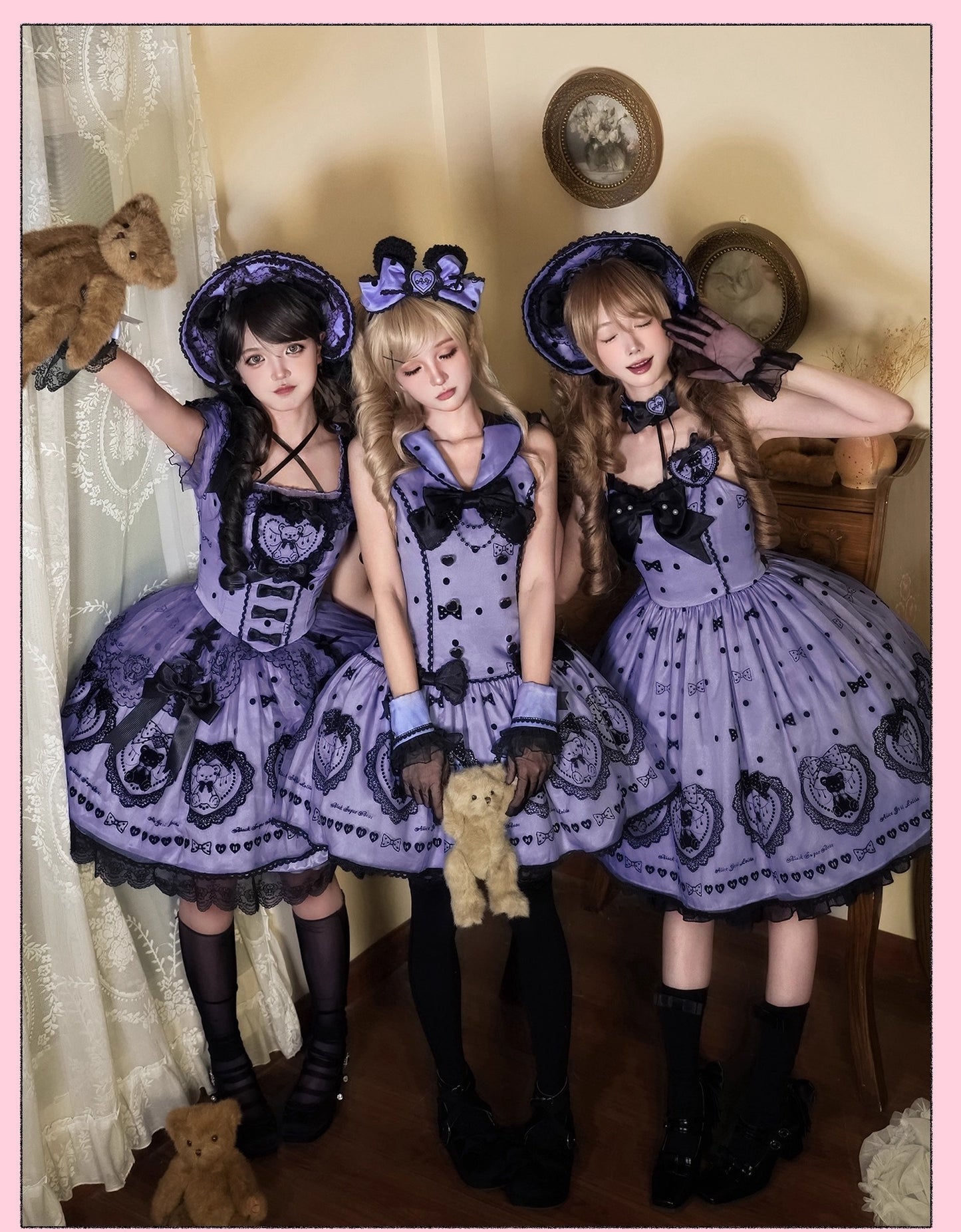 【受注予約~9/16】Brown Sugar Bear ワンピース【Alice Girl】