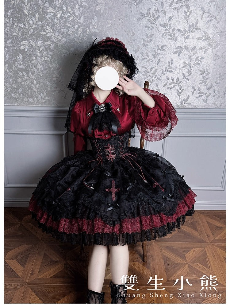 【受注予約~12/8】Black Mist Feast ジャンパースカート【双生小熊】