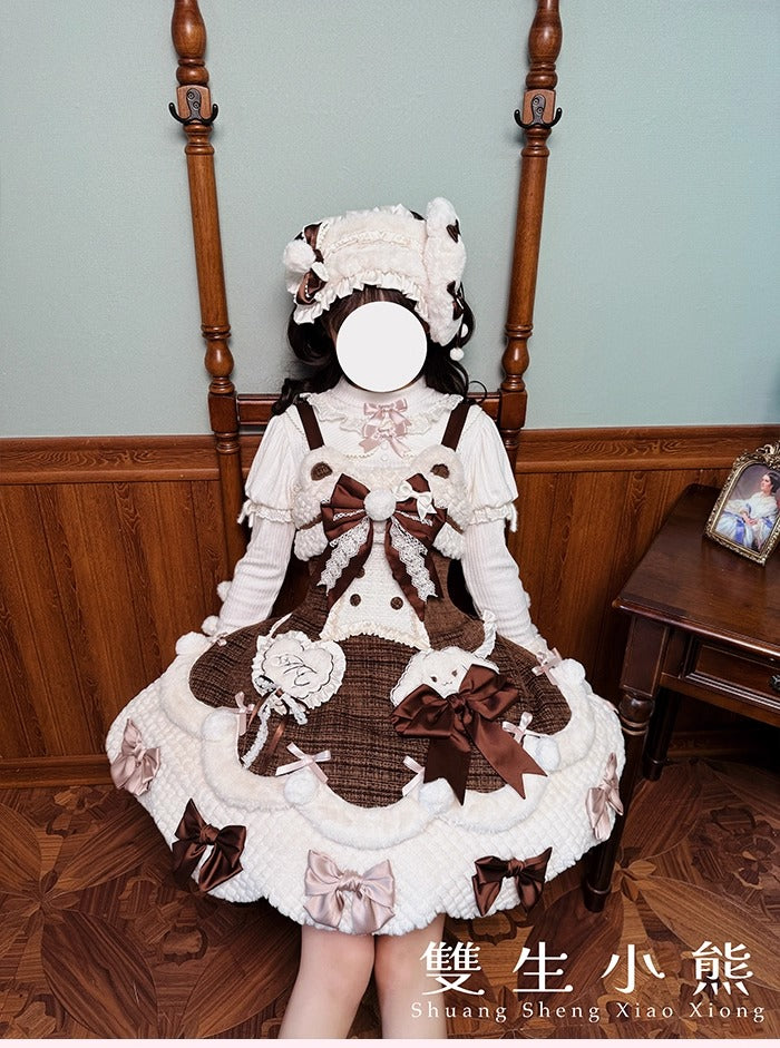 【受注予約~10/23】Frosted Sugar Rabbit ジャンパースカート・サロペット【双生小熊】