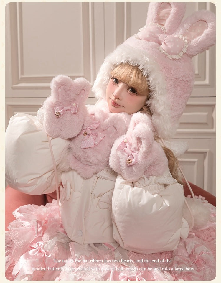 【受注予約~11/12】Winter Rabbit ショートダウンコート【花与珍珠匣】