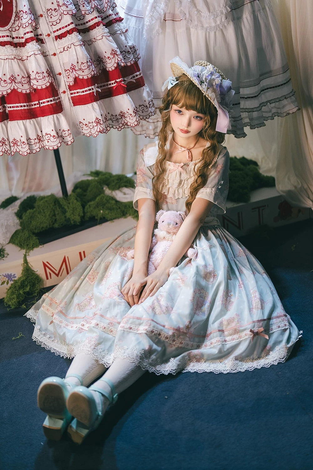 【受注予約~7/23】Little White Goose with Flowers ワンピース(タイプ1)【Miss Cube】