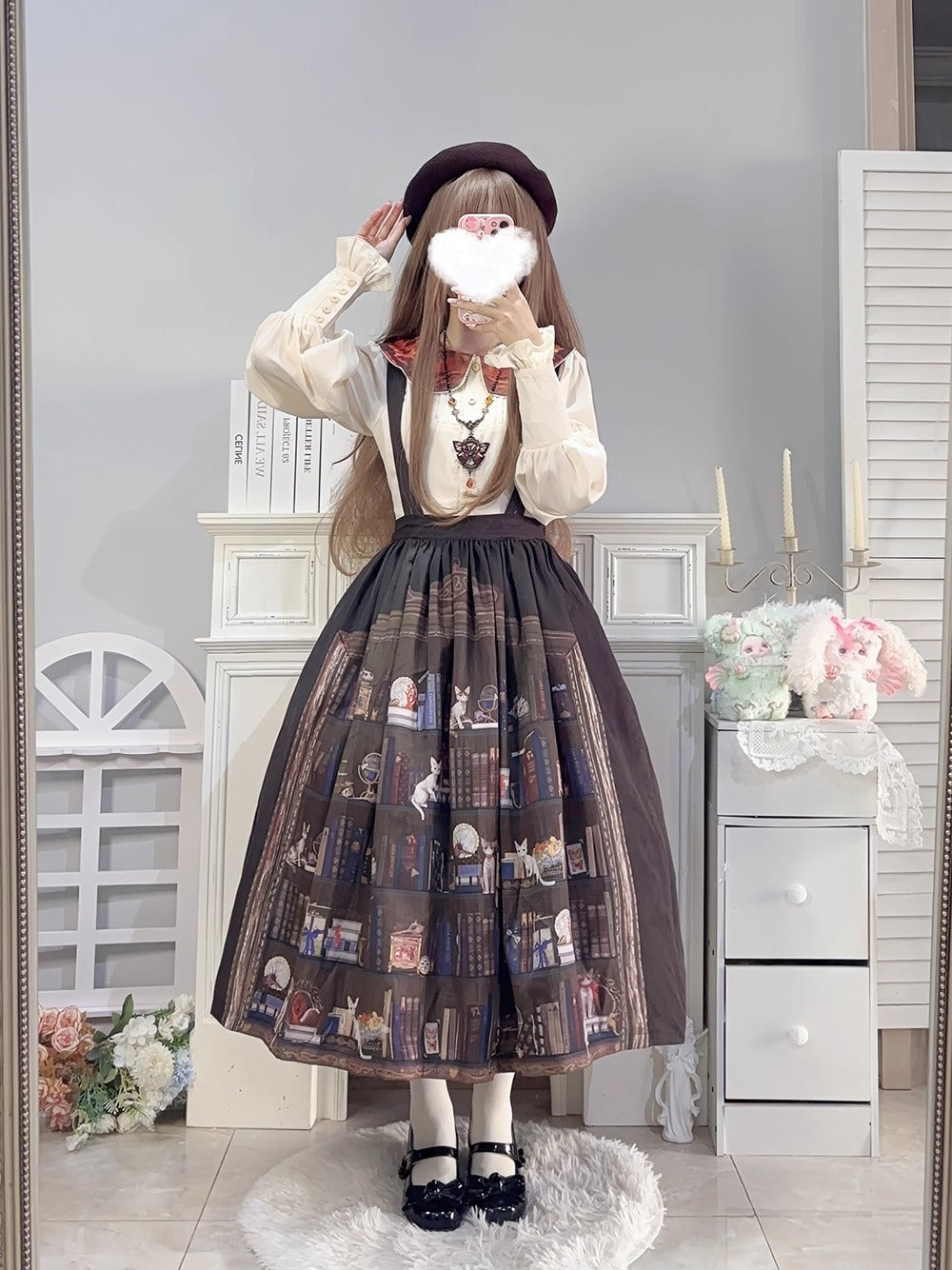 【受注予約~11/6】German Bookshelf スカート【Miss Point】