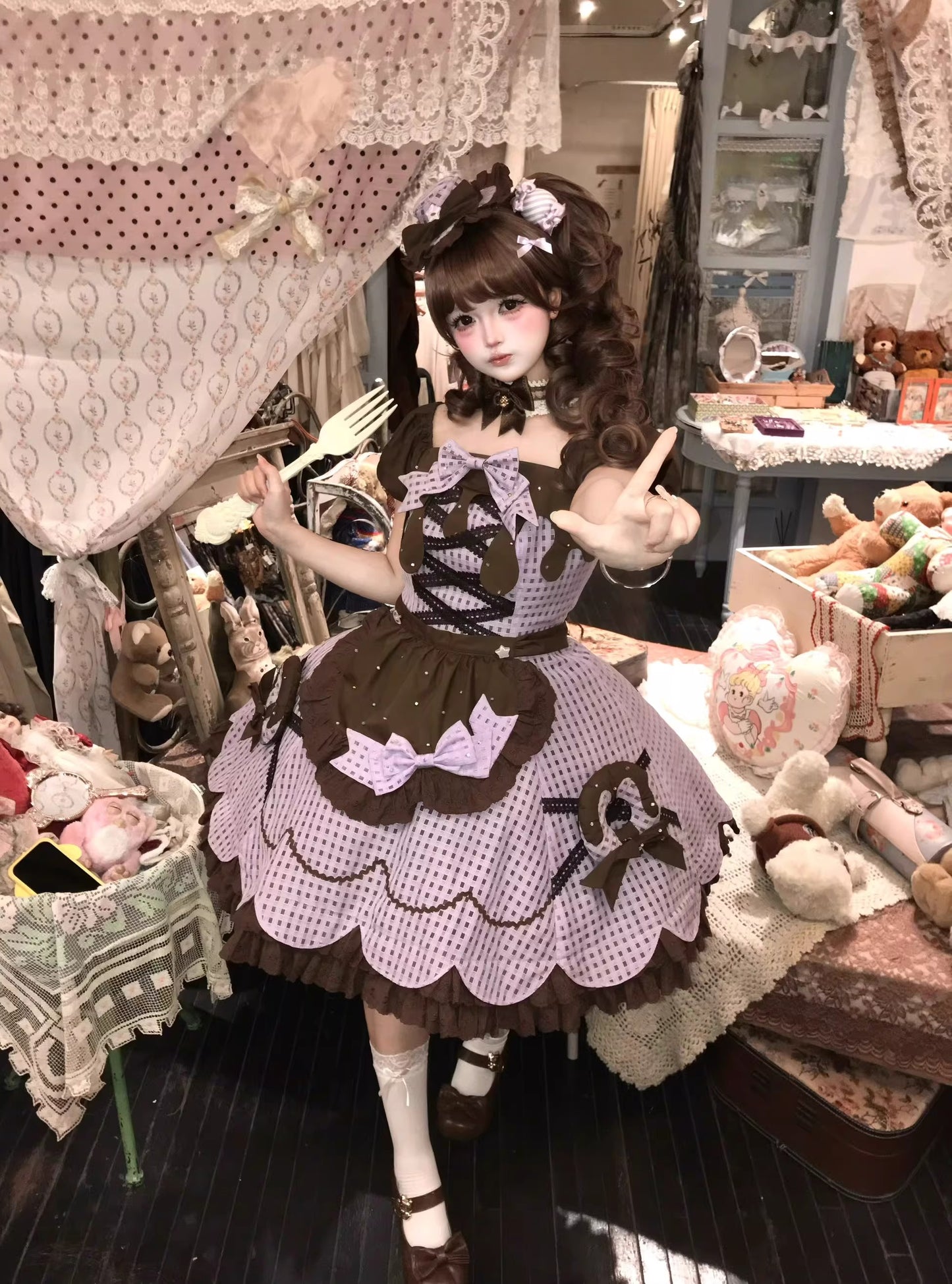 【受注予約~11/5】チョコレートドット アクセサリー【Sugar Cookies】