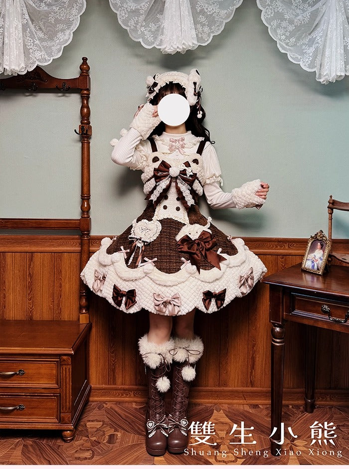 【受注予約~10/23】Frosted Sugar Rabbit ジャンパースカート・サロペット【双生小熊】