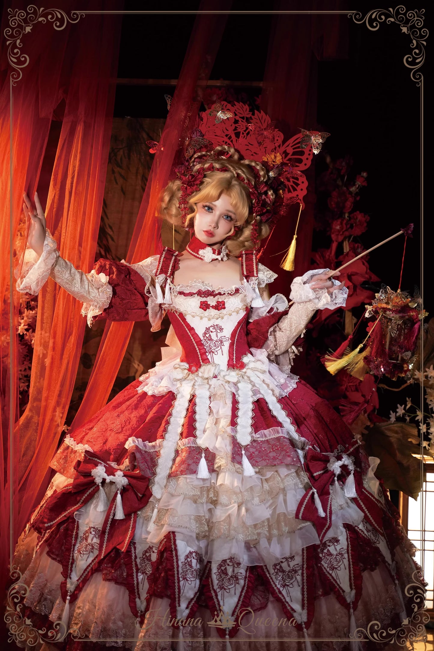 【受注予約~9/15】Crimson-Bee ワンピース【Hinana Queena】