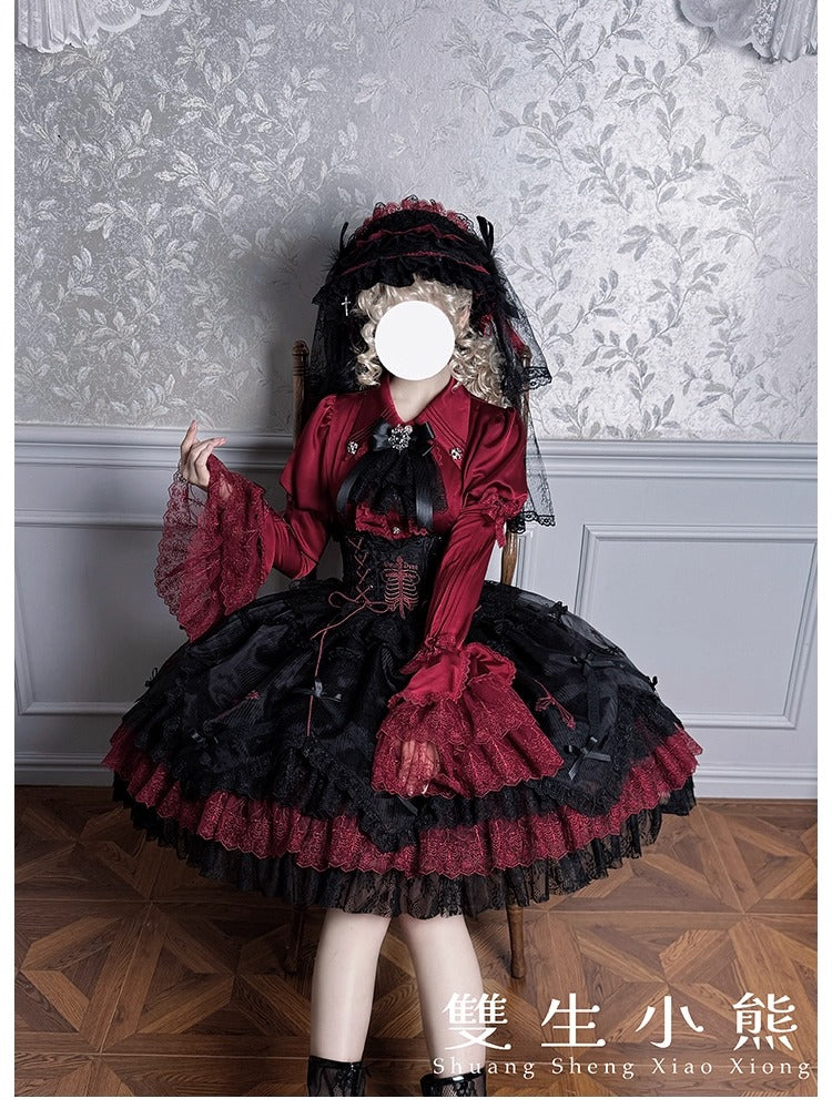 【受注予約~12/8】Black Mist Feast ジャンパースカート【双生小熊】