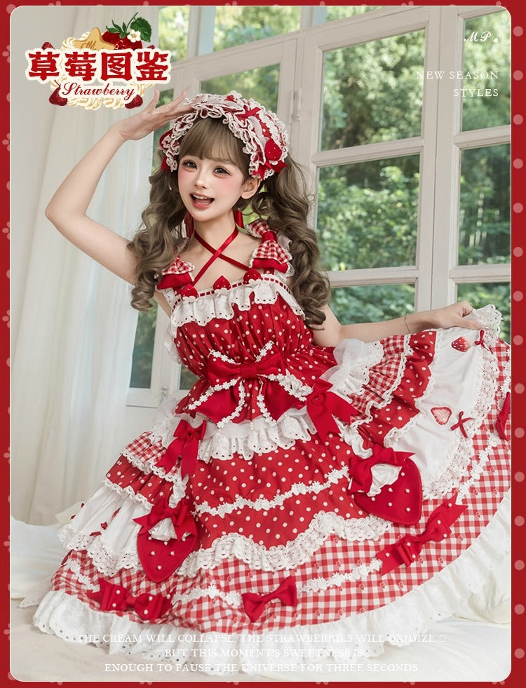 【受注予約~11/18】Strawberry Cake Illustration ジャンパースカート(タイプ1)【花与珍珠匣】