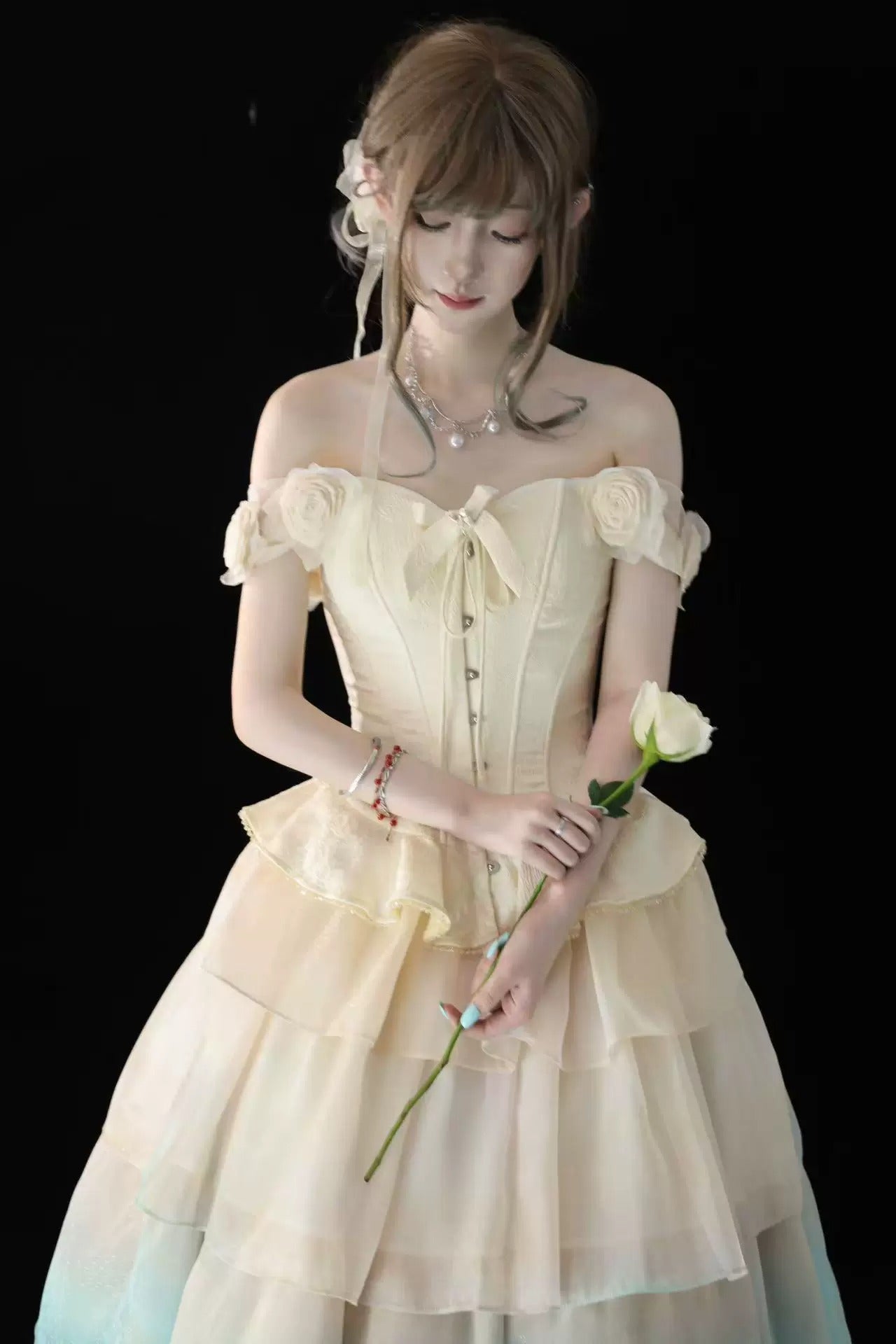 The Secret of the Black Lilies ジャンパースカート・トップス【Cyan】