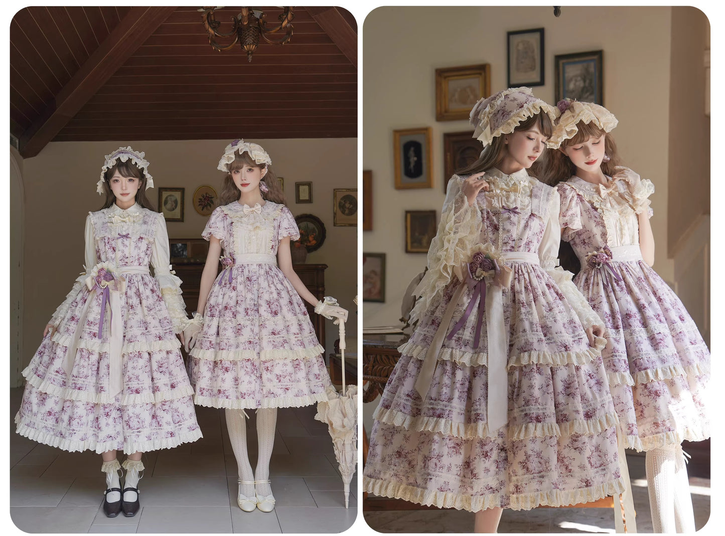 【受注予約~2/15】Black Rose ジャンパースカート【LittlePlum】