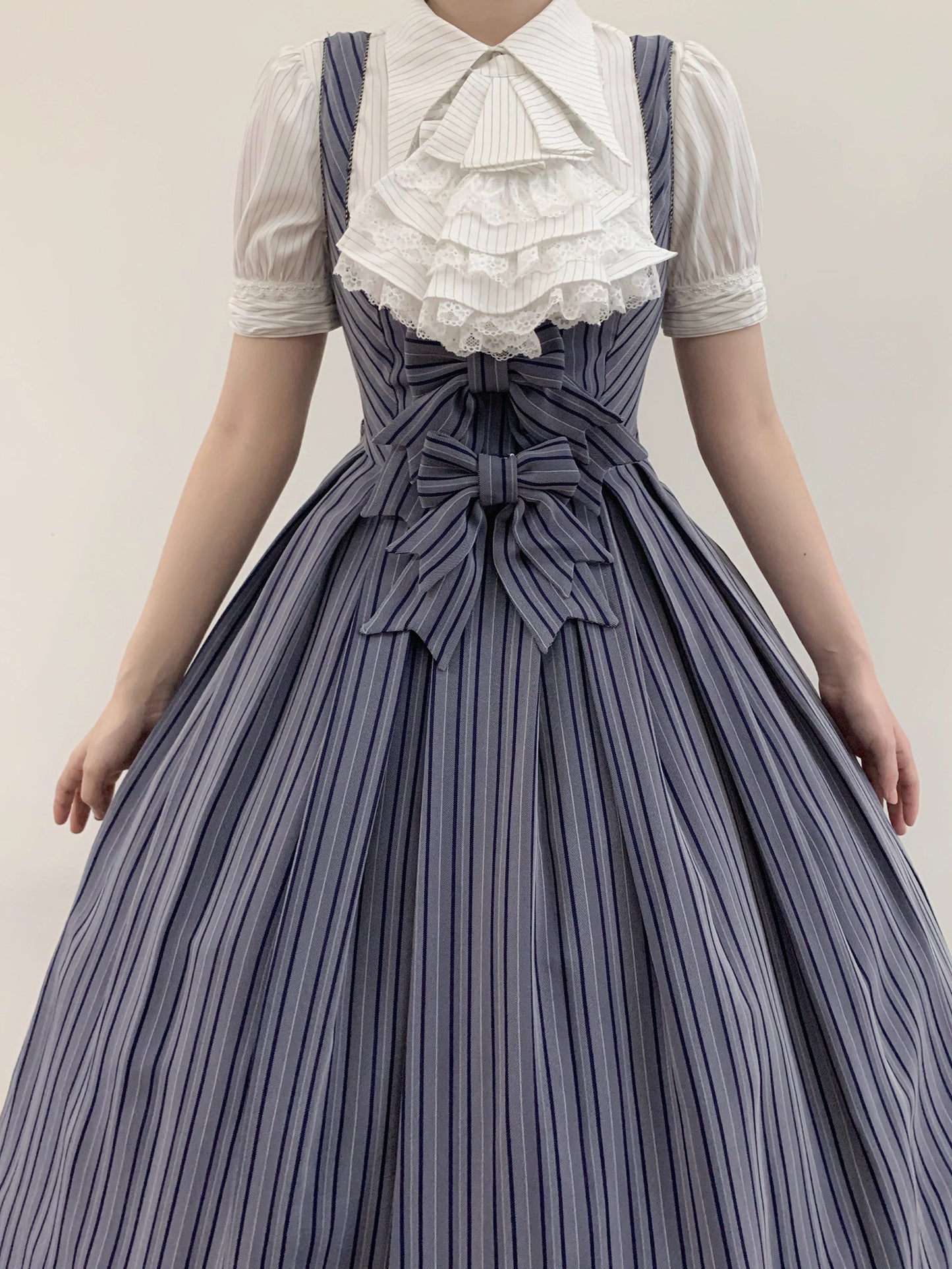 【受注予約~10/28】Bright Moon ジャンパースカート(ストライプ・タイプ1)【Little Dipper】