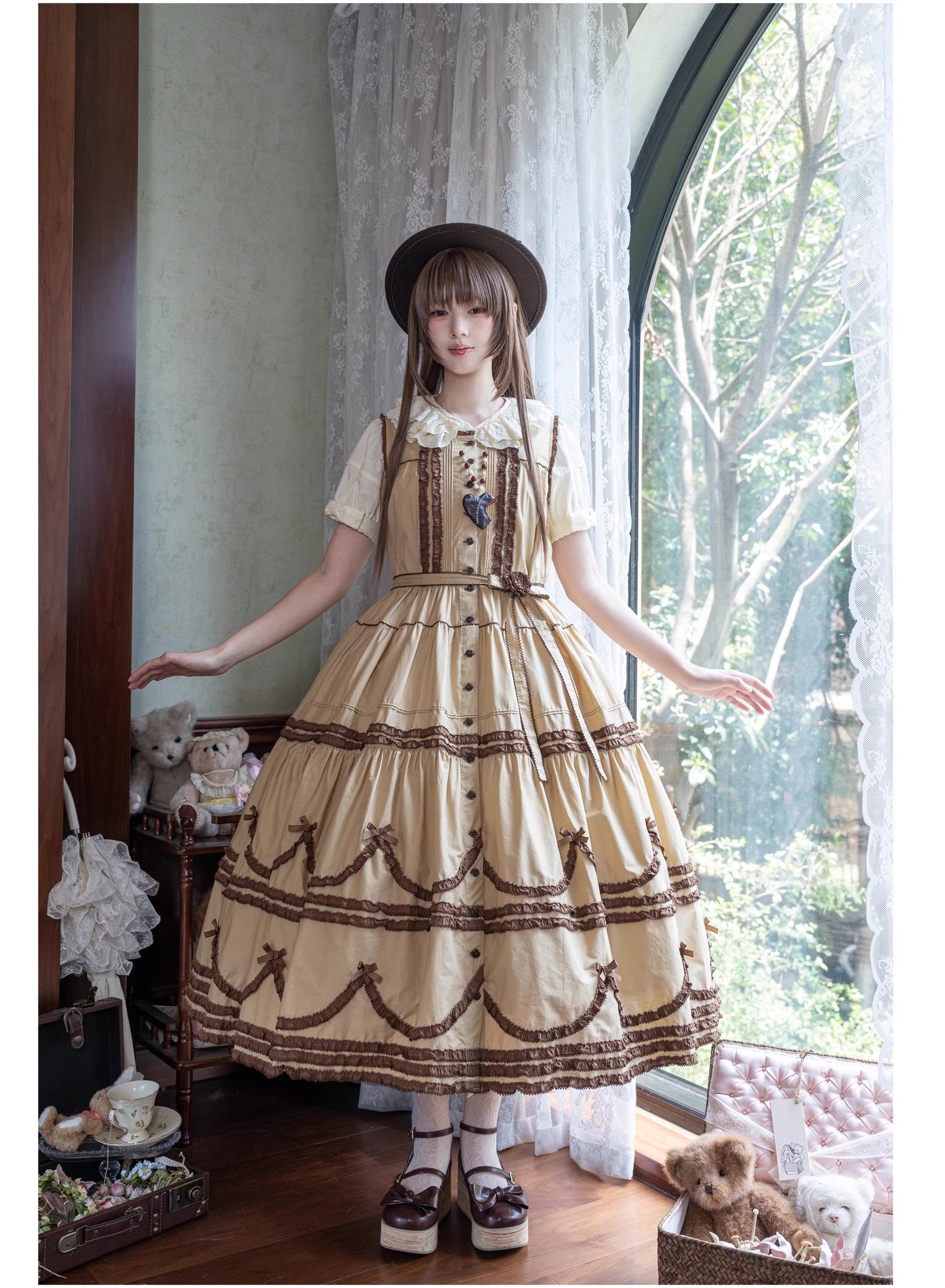 【受注予約~9/24】Warm Sun Palette ジャンパースカート(タイプ1) ノーマル丈【暖屿洋装】