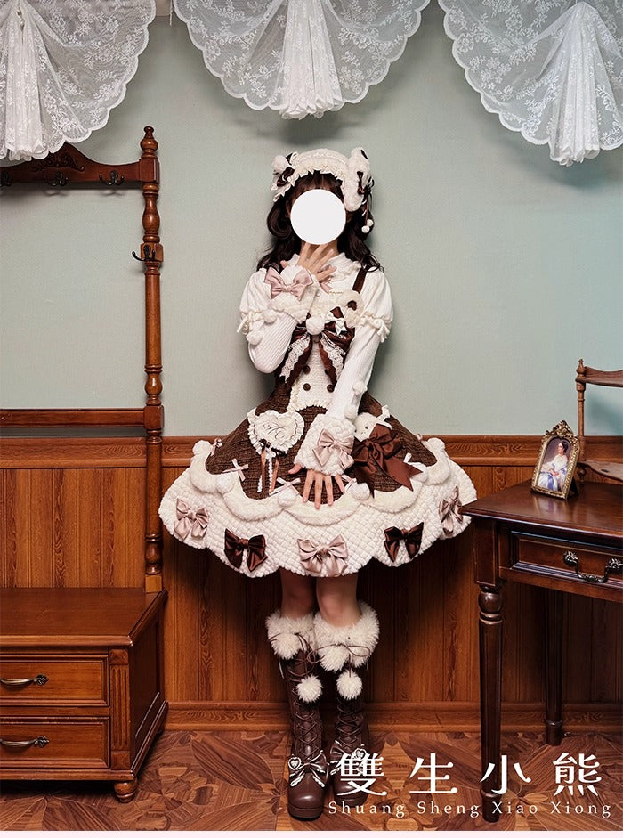 【受注予約~10/23】Frosted Sugar Rabbit ジャンパースカート・サロペット【双生小熊】