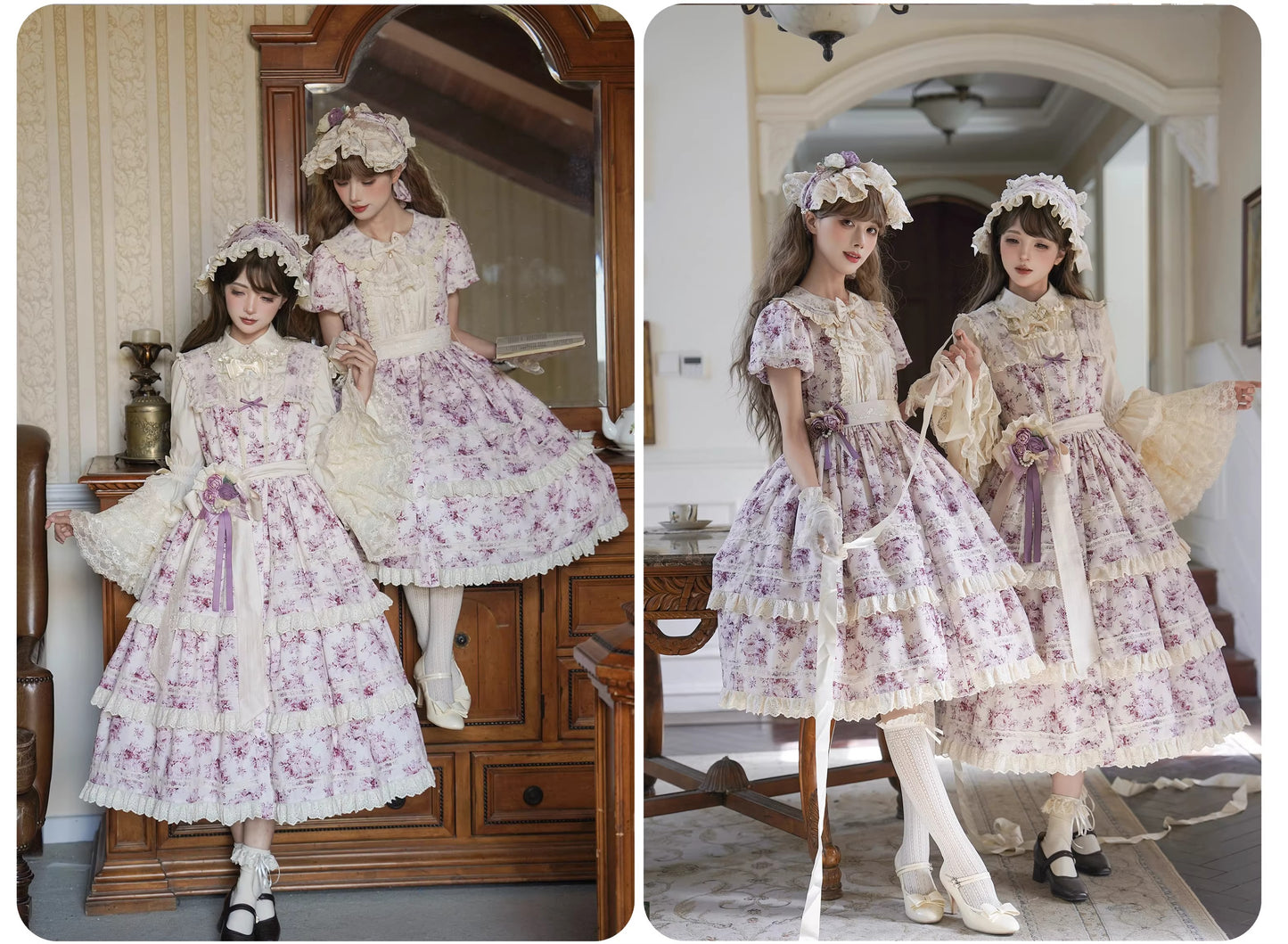 【受注予約~2/15】Black Rose ジャンパースカート【LittlePlum】