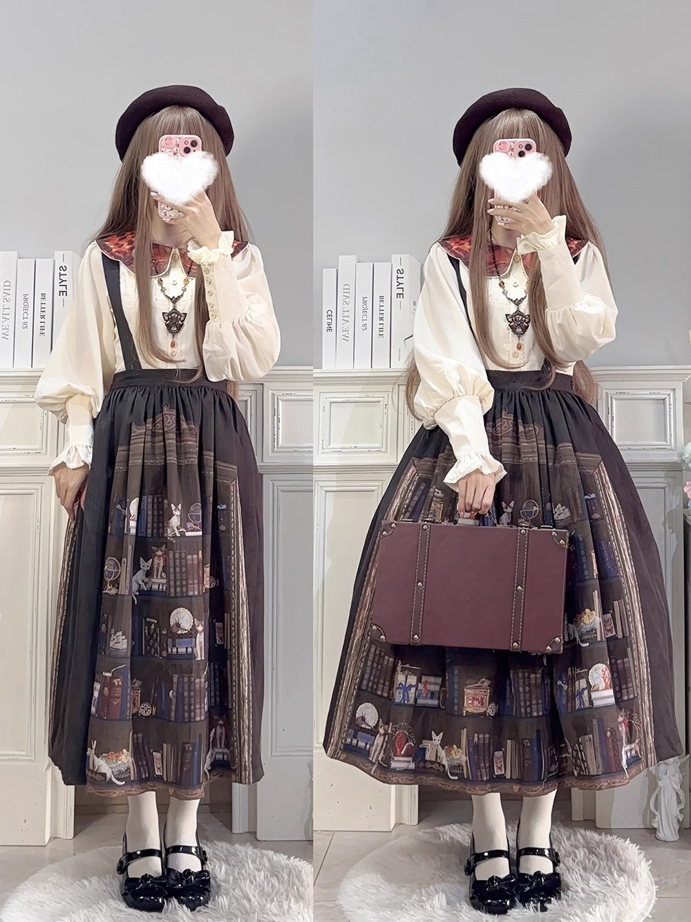 【受注予約~11/6】German Bookshelf スカート【Miss Point】