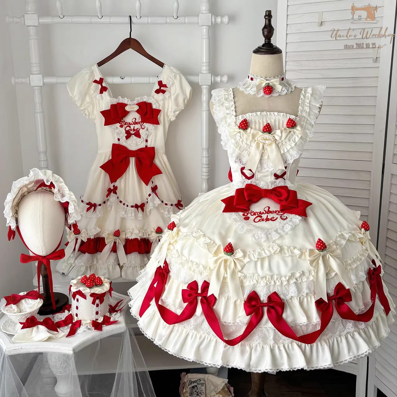 【受注予約~3/18】初雪苺 ワンピース・ジャンパースカート【Uncle's Workshop】