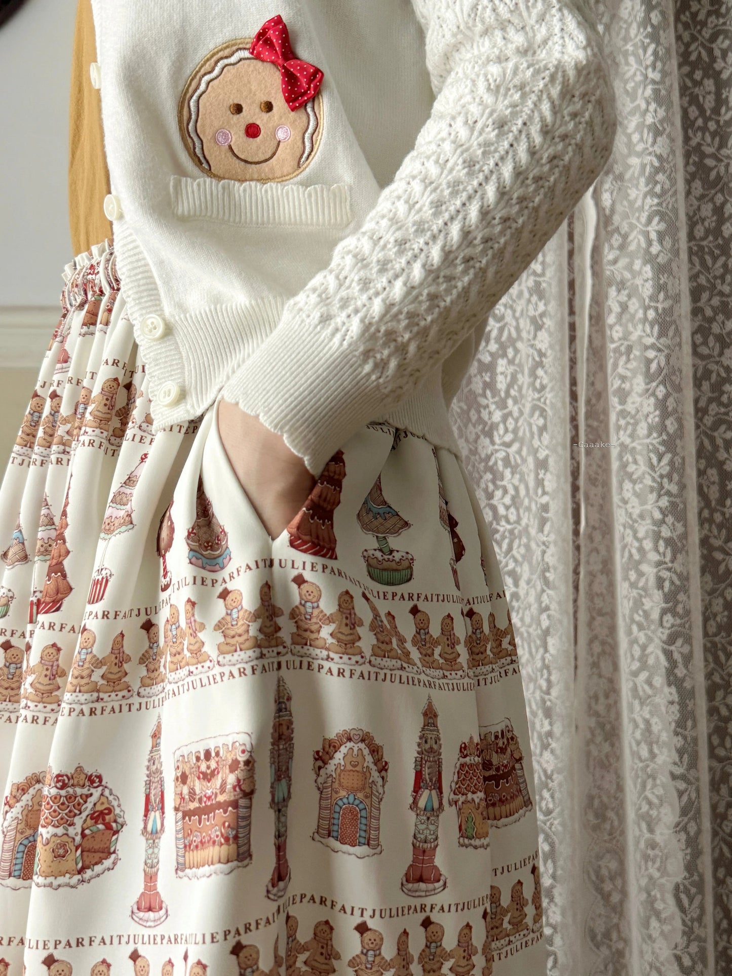 【受注予約~11/6】Gingerbread Kingdom カーディガン・スカート【JulieParfait】