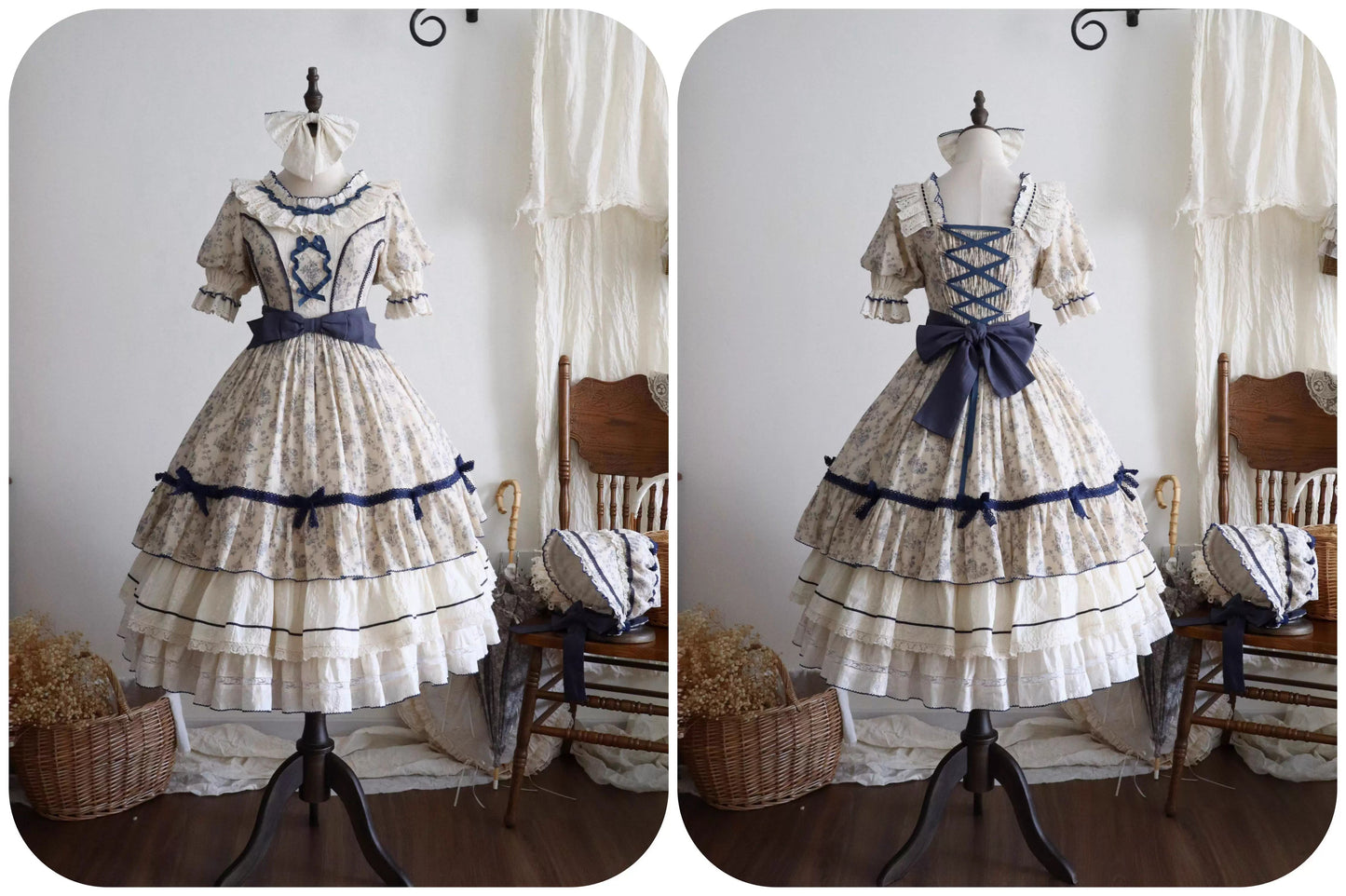 【受注予約~10/2】Grapes Financier ワンピース【Peony】