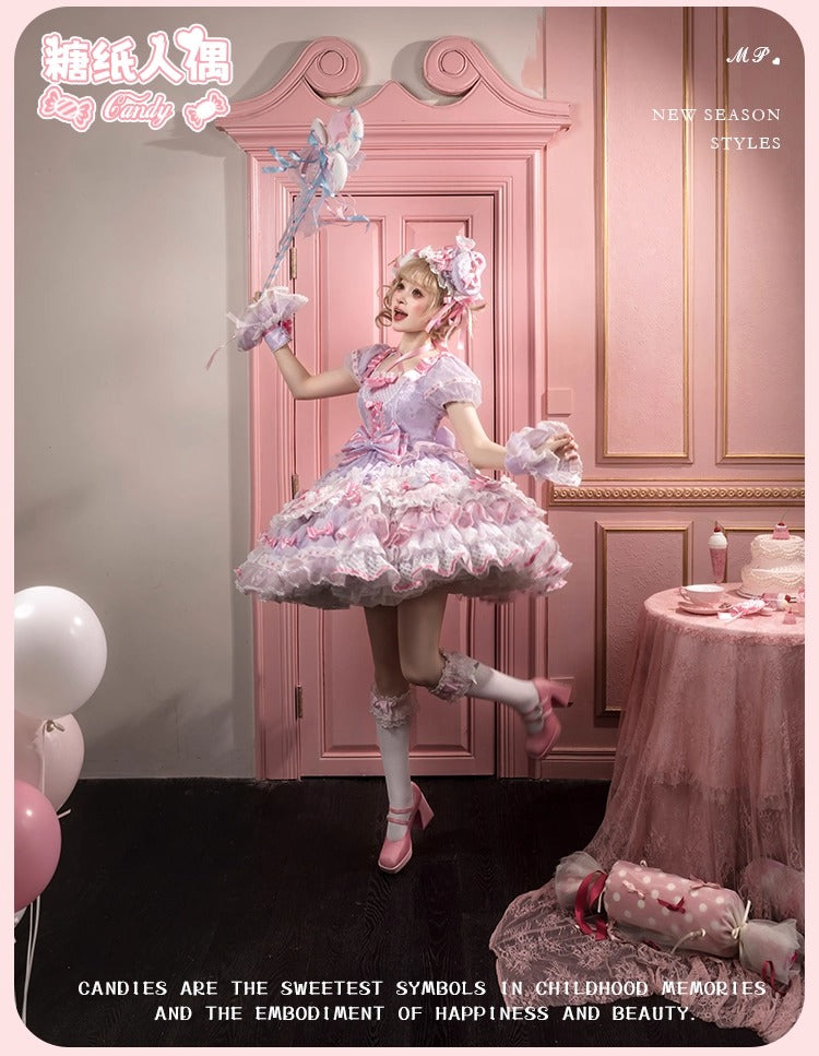 【受注予約~12/8】Candy Wrapper ワンピース【花与珍珠匣】