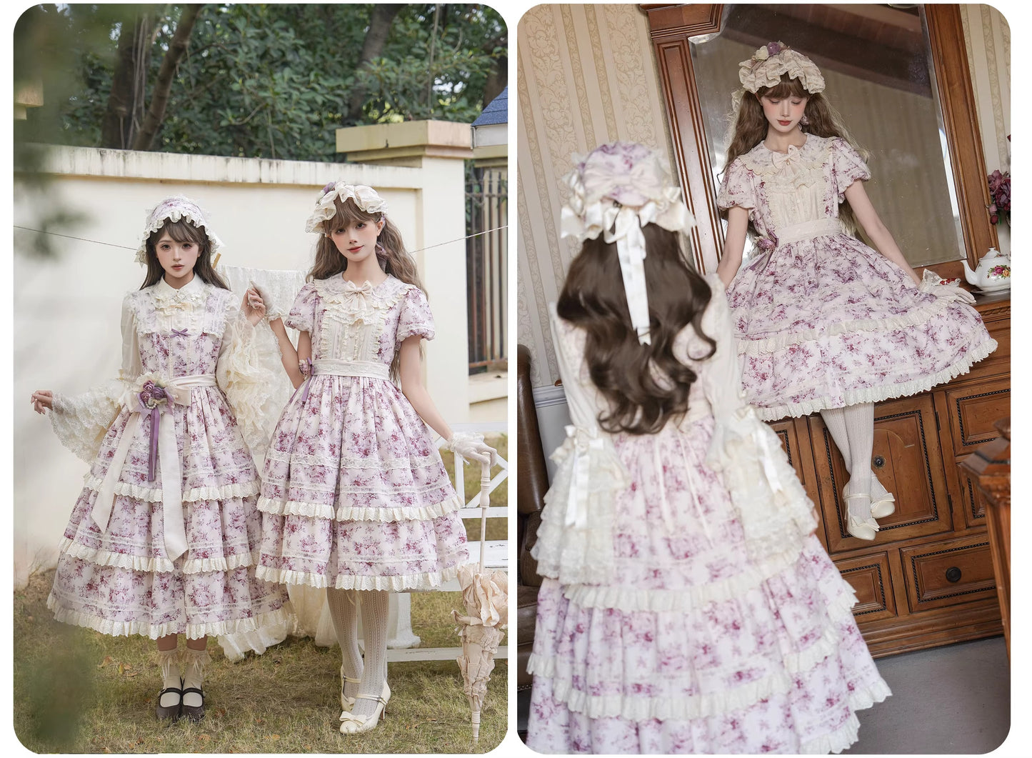 【受注予約~2/15】Black Rose ジャンパースカート【LittlePlum】