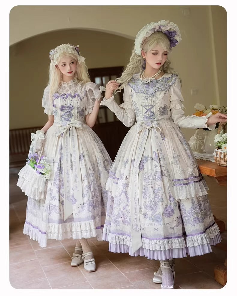 【受注予約~4/13】紫藤回顧録 ジャンパースカート【南笙阁】