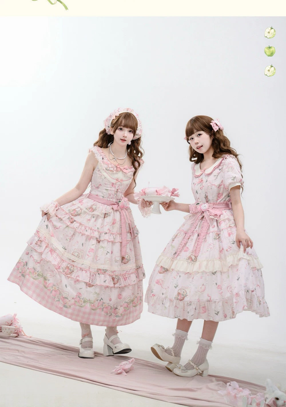 【受注予約~8/12】Apple Tea ジャンパースカート【Urtto】