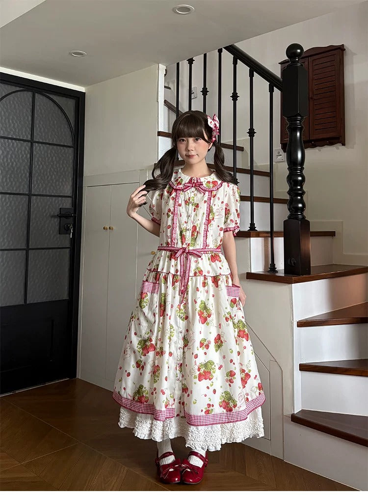 【受注予約~7/30】Summer Strawberry Bunny ワンピース【Beleganty】