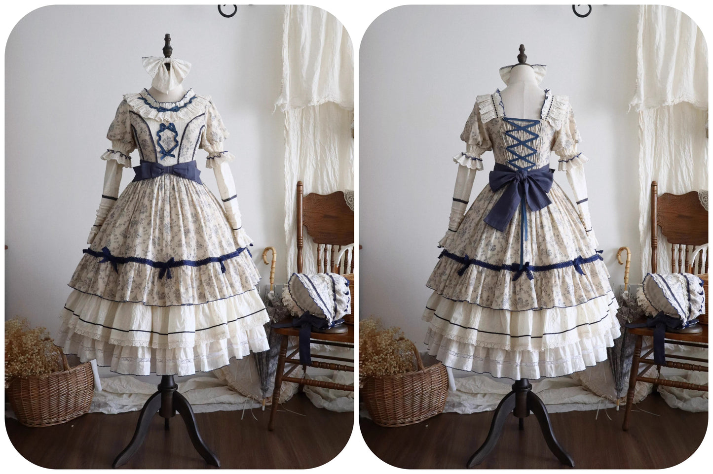 【受注予約~10/2】Grapes Financier ワンピース【Peony】