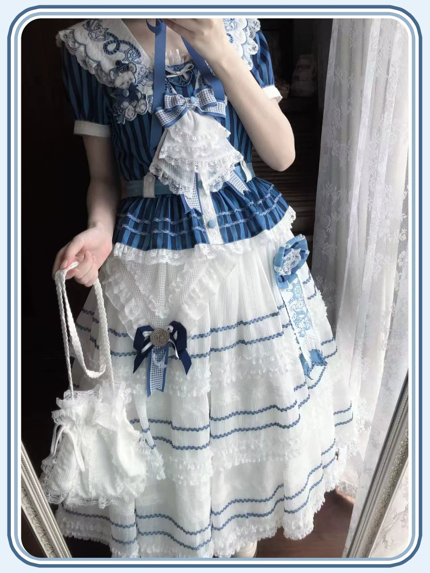 【受注予約~6/28】Antique Sailor Bear トップス・スカート・フルセット【双生小熊】