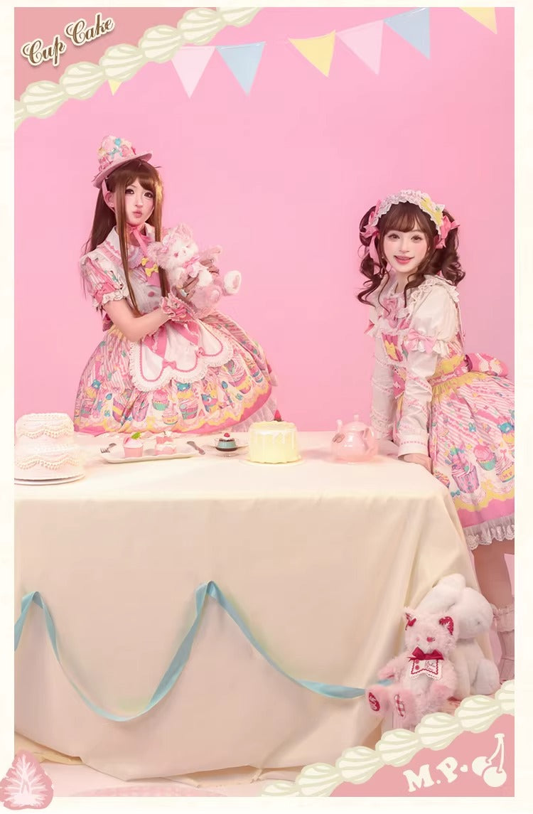 【受注予約~1/26】CupCakes ワンピース(プリントver.)【花与珍珠匣】