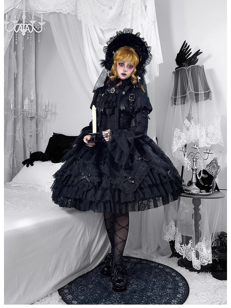 【受注予約~12/8】Black Mist Feast ジャンパースカート【双生小熊】