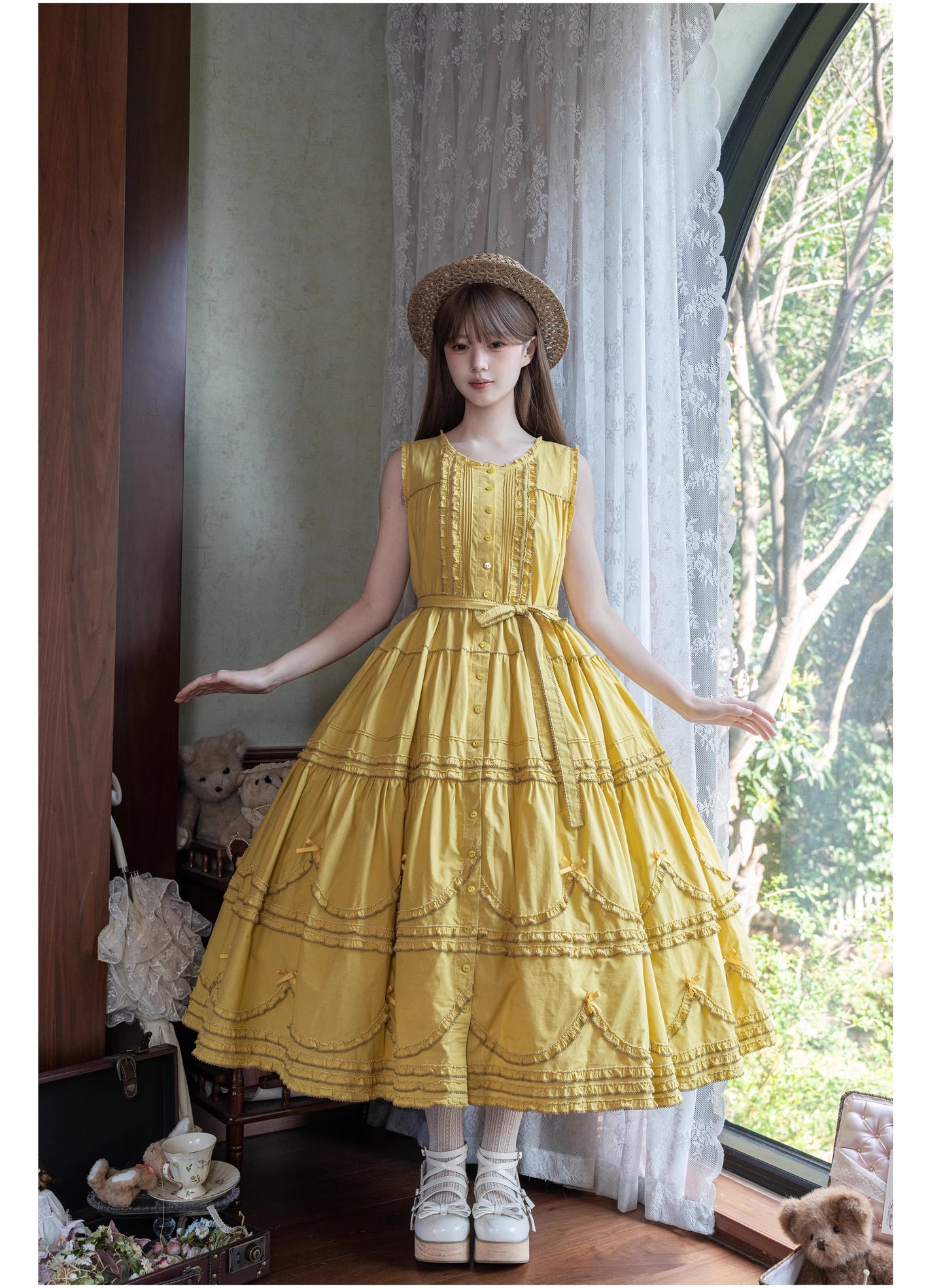 [Vorbestellungen bis 24. September] Warm Sun Palette Jumper Skirt (Typ 2) Lange Länge [Warm Sun Western Clothing]