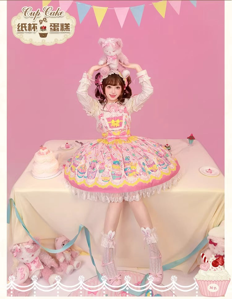 【受注予約~1/26】CupCakes ジャンパースカート【花与珍珠匣】