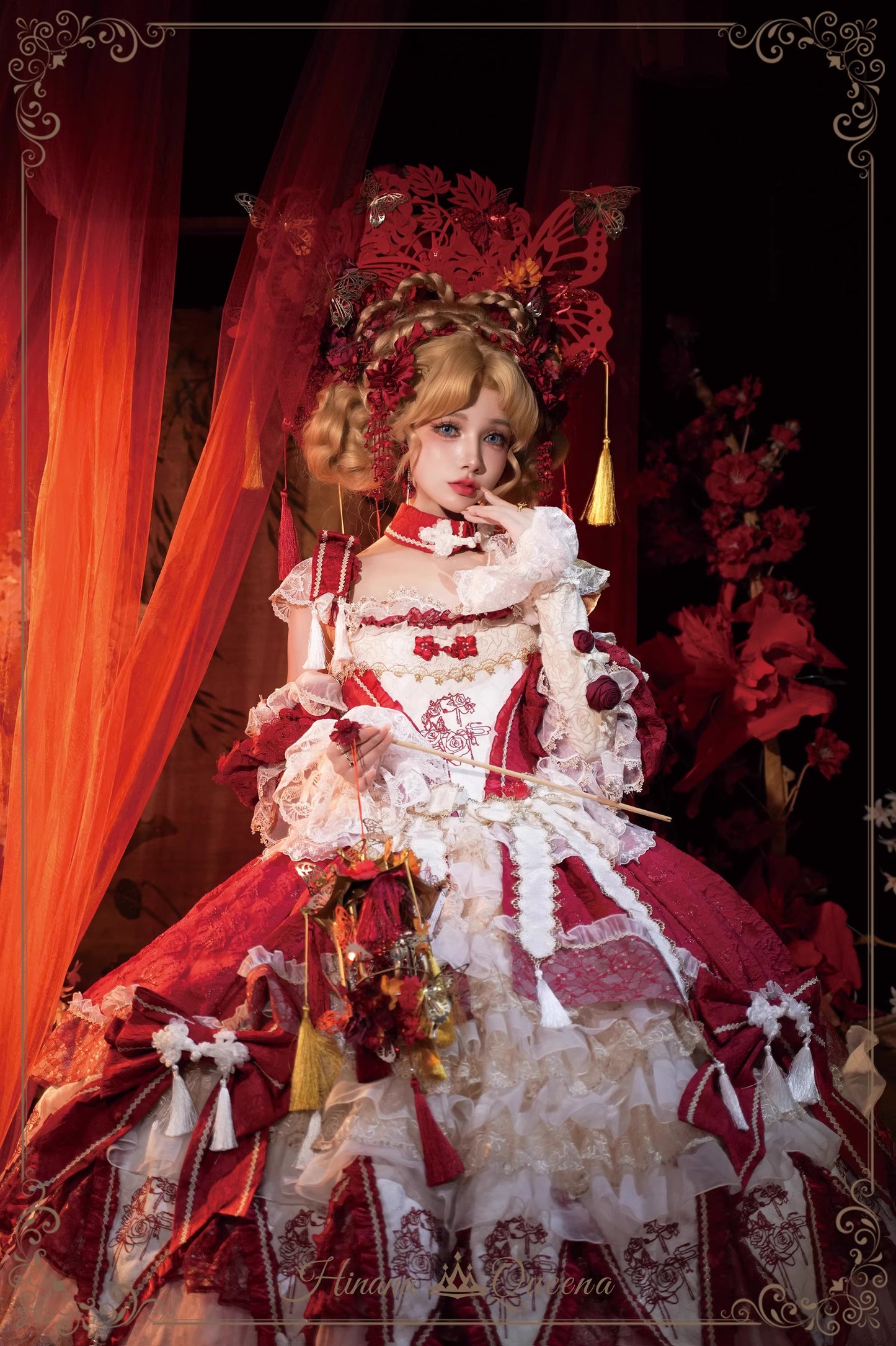 【受注予約~9/15】Crimson-Bee ワンピース【Hinana Queena】