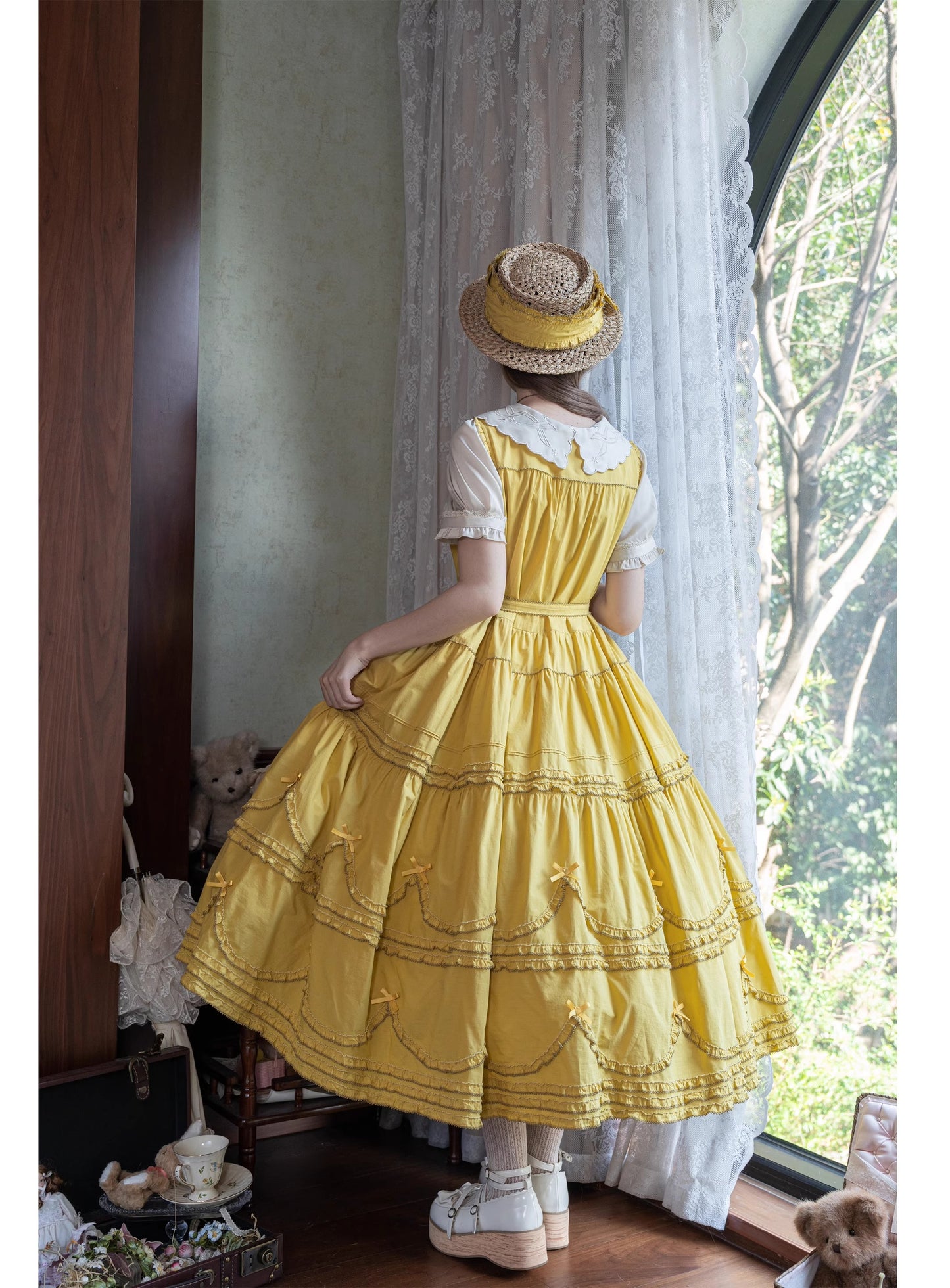 【受注予約~9/24】Warm Sun Palette ジャンパースカート(タイプ1) ショート丈【暖屿洋装】