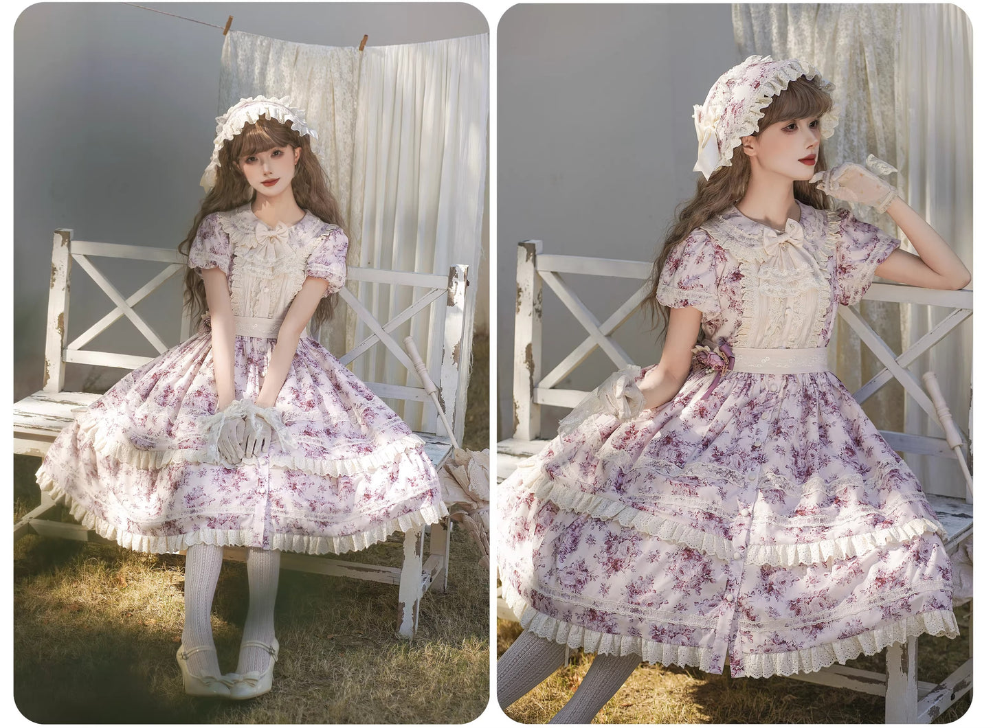 【受注予約~2/15】Black Rose ワンピース(タイプ1)【LittlePlum】