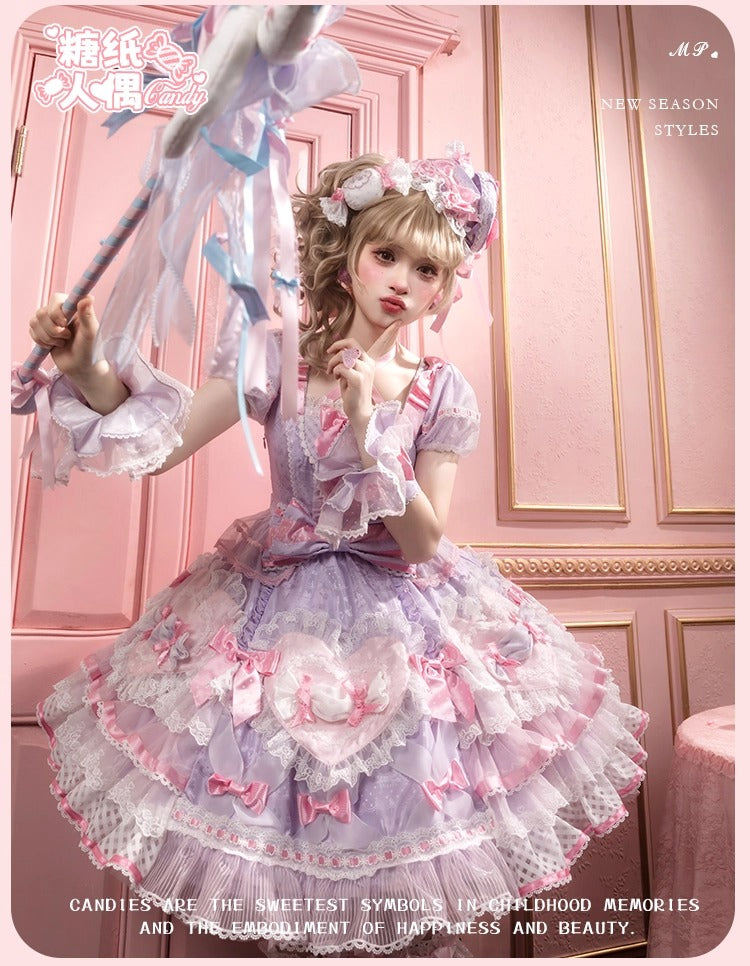 【受注予約~12/8】Candy Wrapper ワンピース【花与珍珠匣】