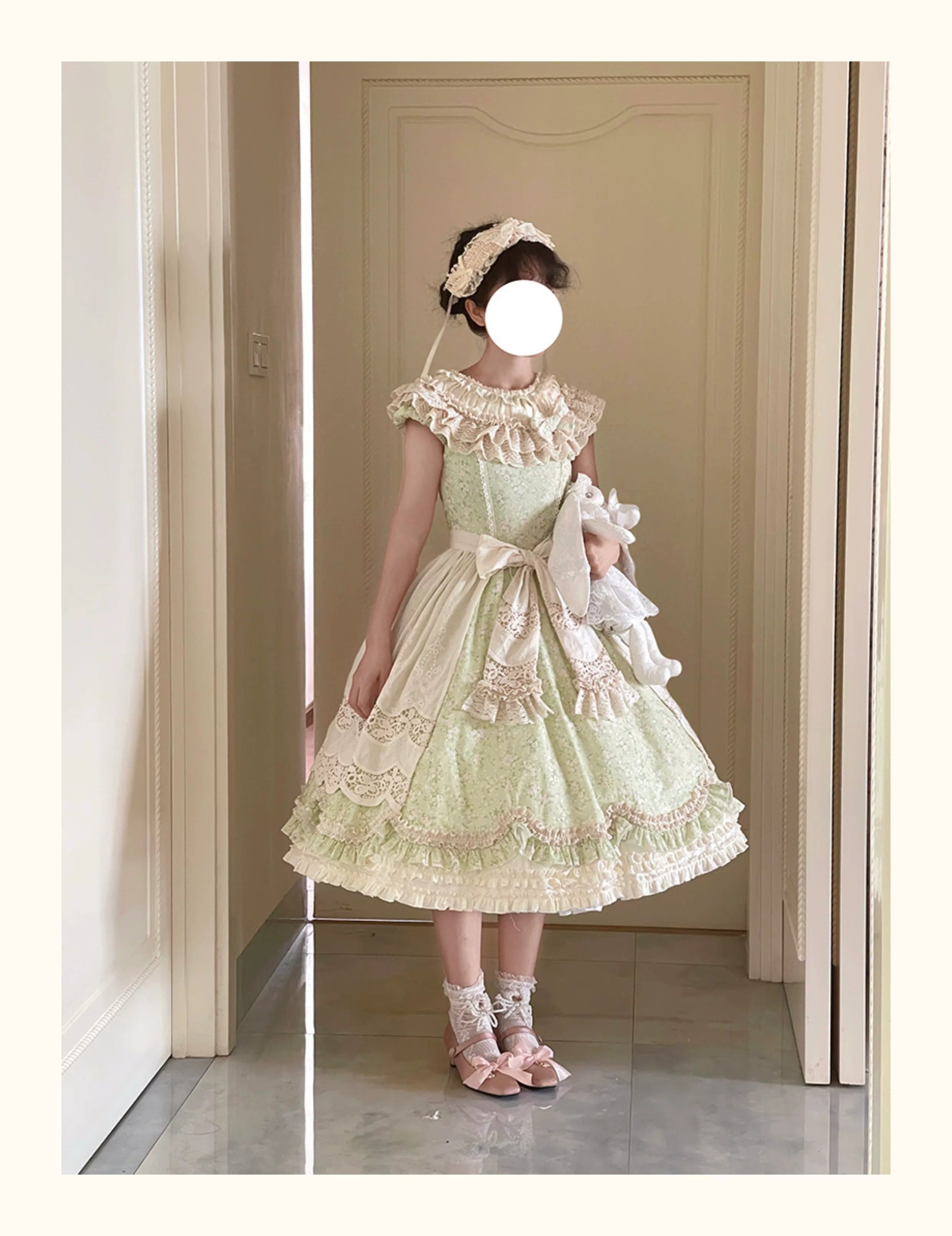 Romantic Flowers ワンピース(タイプ1) 【白月】 – Epetice