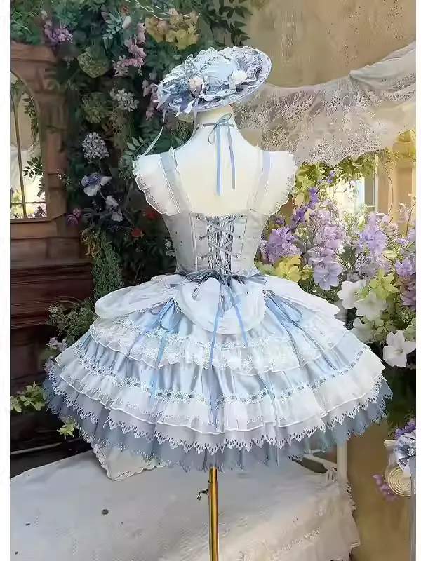 【受注予約~4/5】Lily・Bluebell・LittleYellow・LittleRose ジャンパースカート【咩耶】