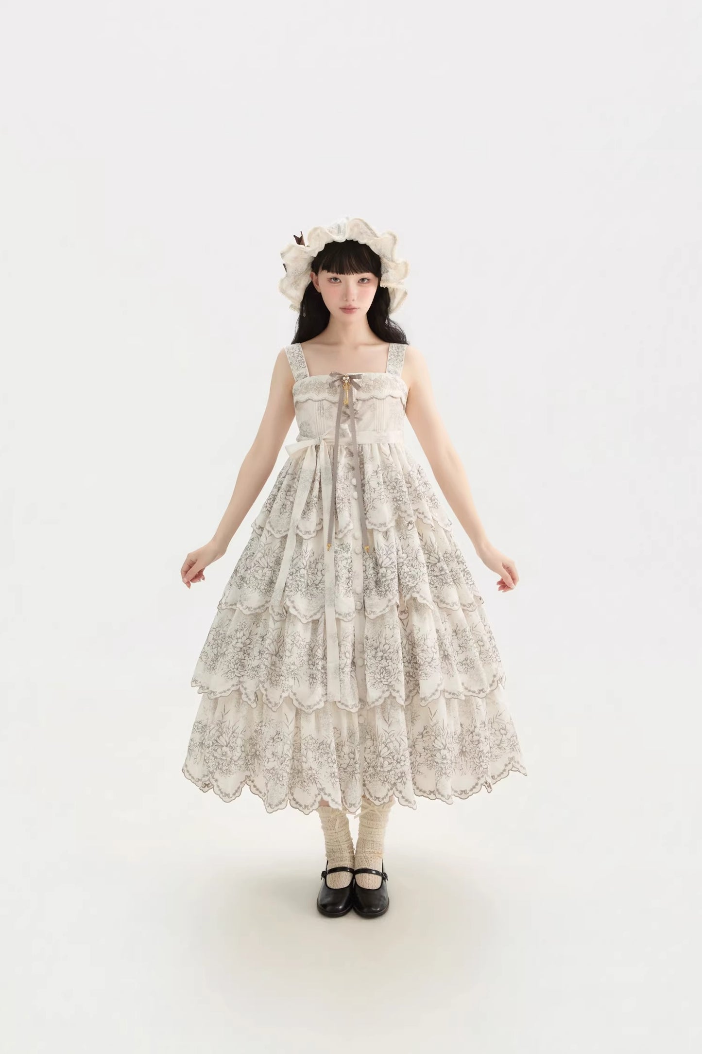 【受注予約~2/22】Flower Clock ジャンパースカート(タイプ2)【Dark Star Island】