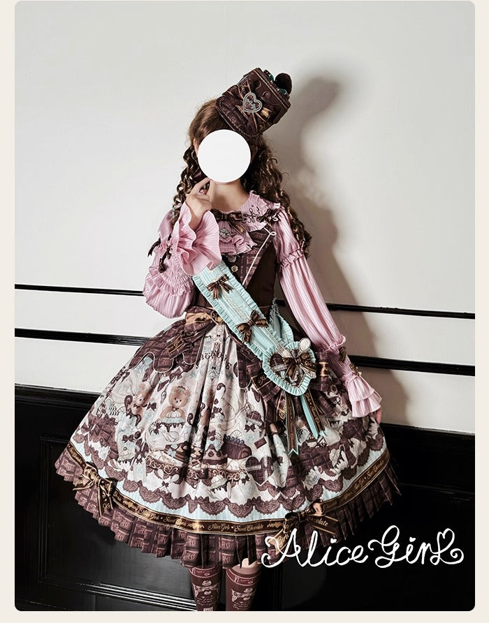【受注予約~10/8】Chocolate Bear ジャンパースカート・サロペット【Alice Girl】