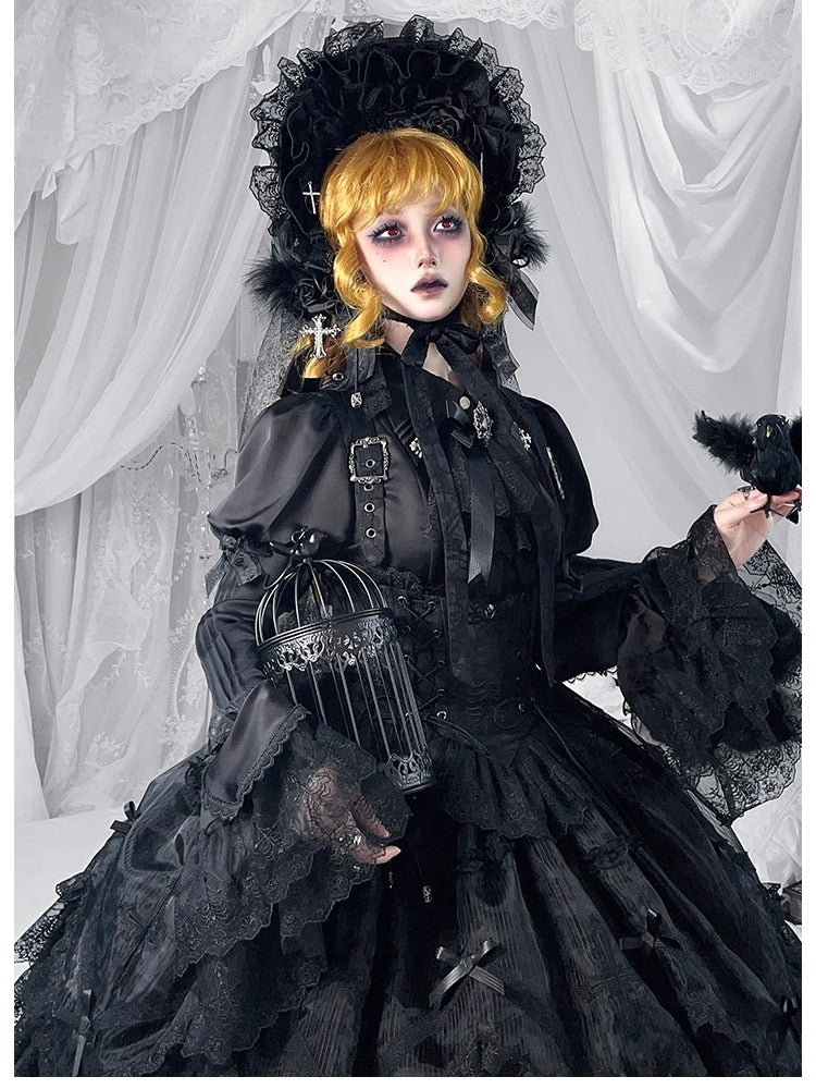 【受注予約~12/8】Black Mist Feast ジャンパースカート【双生小熊】