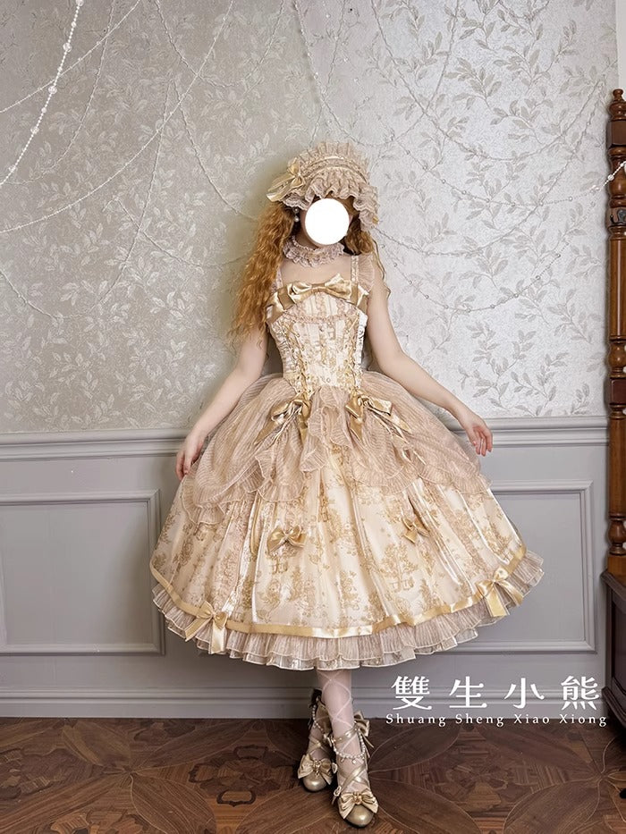 【受注予約~9/11】Gilded Dream ジャンパースカート【双生小熊】