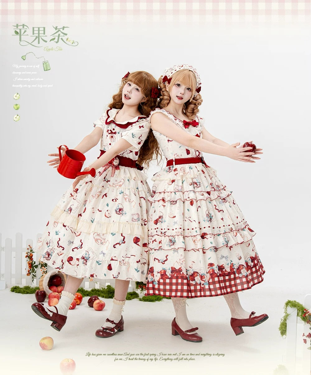 【受注予約~8/12】Apple Tea ジャンパースカート【Urtto】