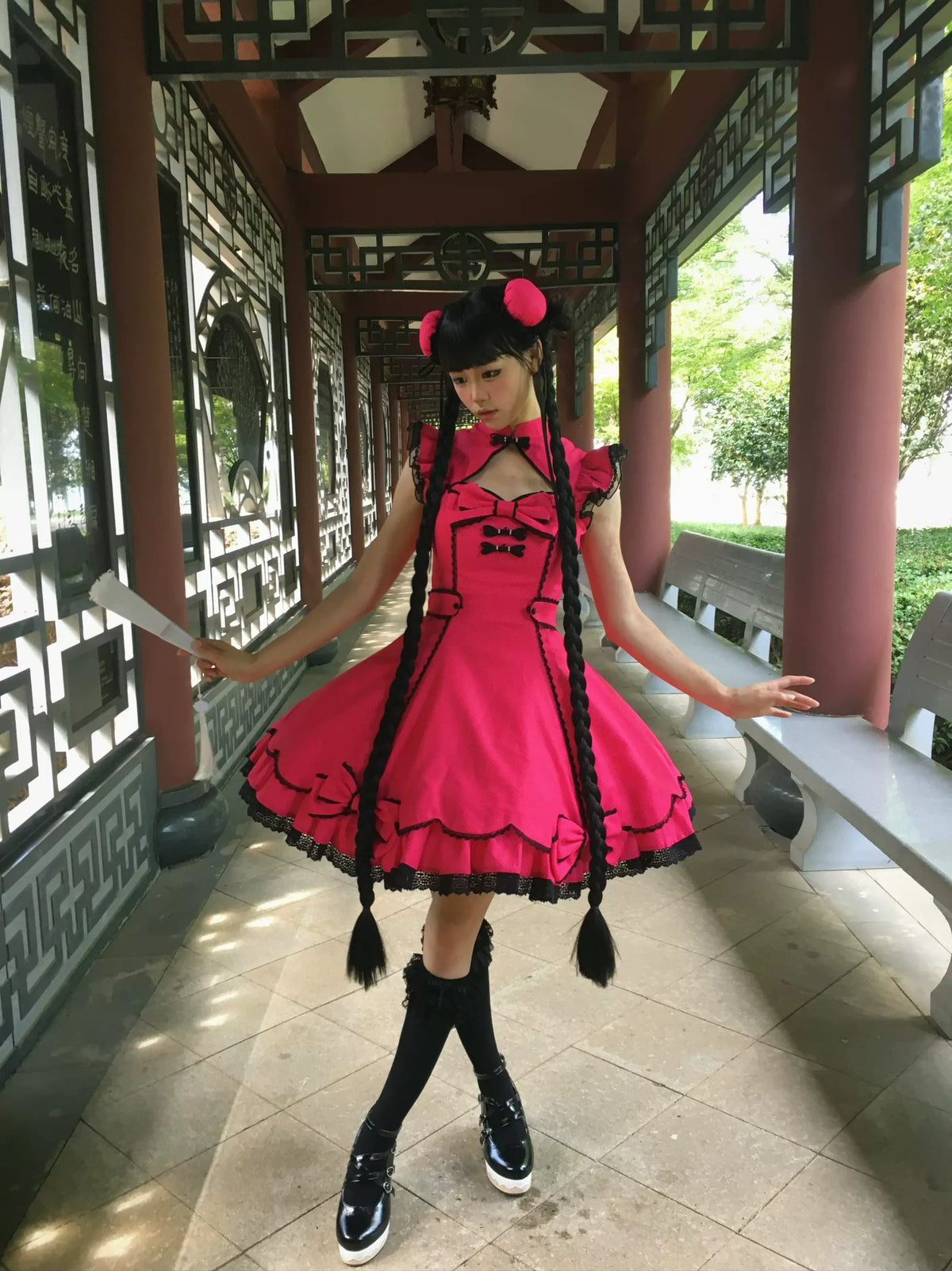 【受注予約~10/6】Cinnabar Decree ワンピース・お団子セット【Sugar Cookies】