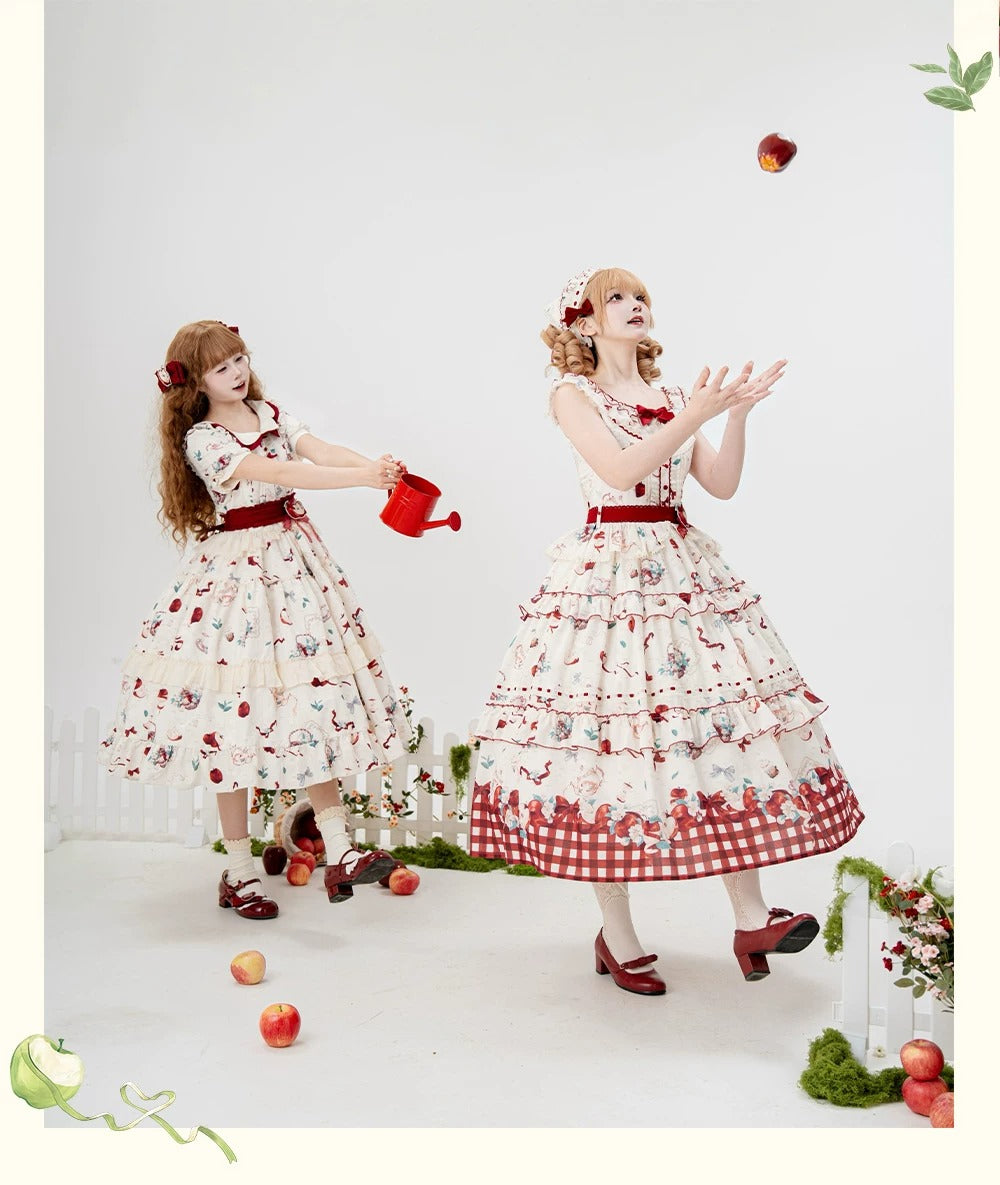【受注予約~8/12】Apple Tea ジャンパースカート【Urtto】
