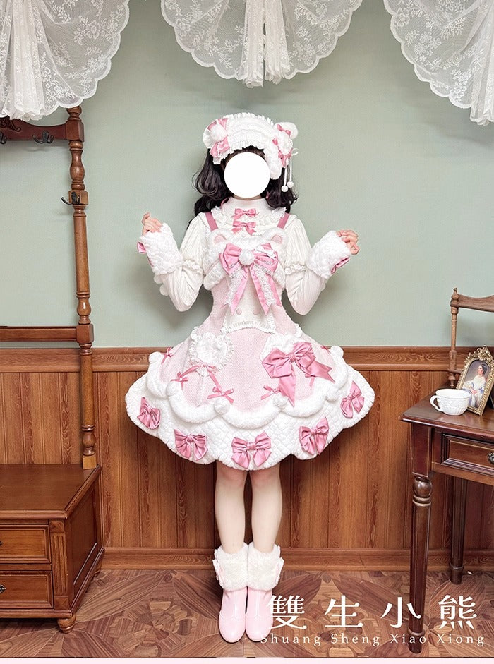 【受注予約~10/23】Frosted Sugar Rabbit ジャンパースカート・サロペット【双生小熊】