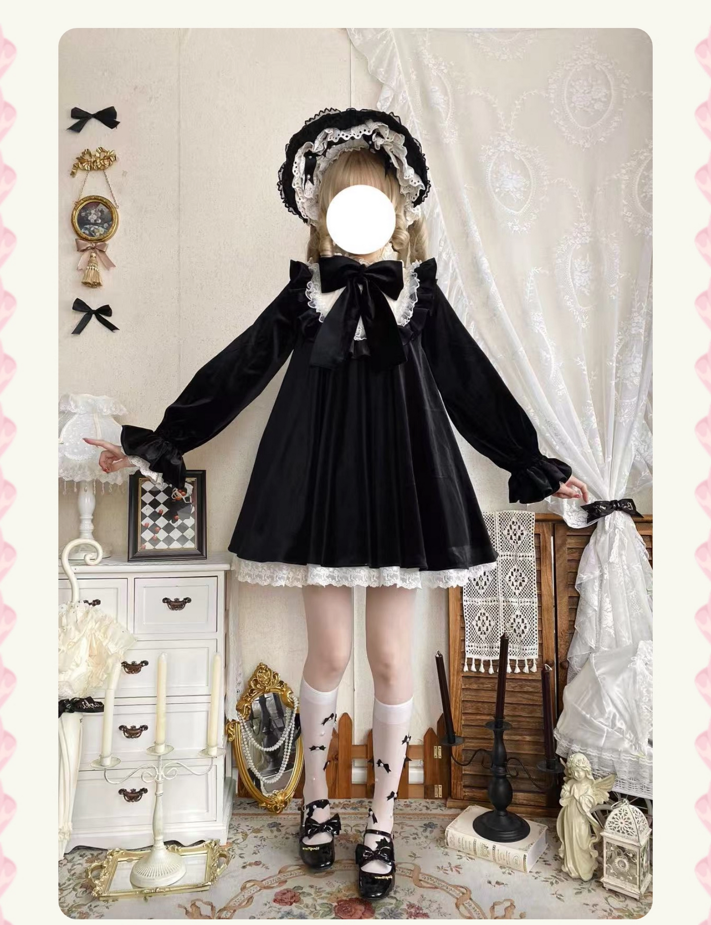 【受注予約~1/25】Dolls Aラインワンピース・ハット・ドロワーズセット【signorina】