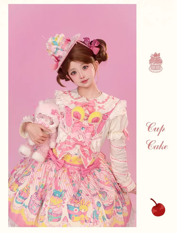 【受注予約~1/26】CupCakes スカート【花与珍珠匣】