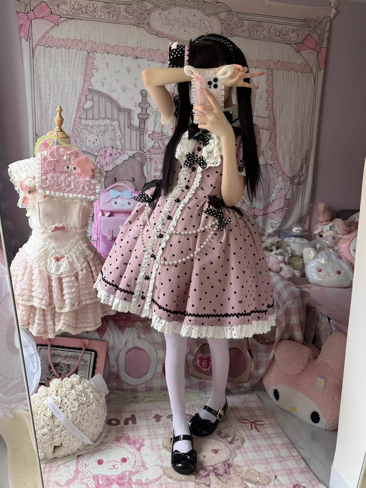 【受注予約~11/20】Ribbondoll ワンピース【Cutey Mask】