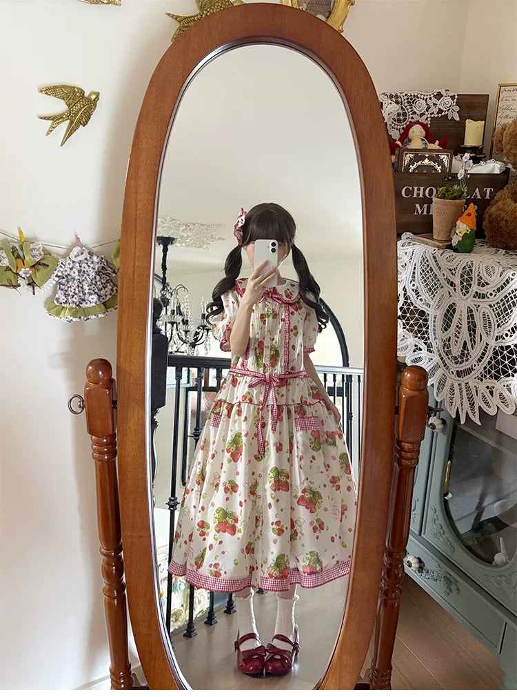 【受注予約~7/30】Summer Strawberry Bunny ワンピース【Beleganty】